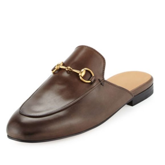 Gucci Princetown Horsebit Mules Dk Brown size 35 NWT NIB - Picture 1 of 16